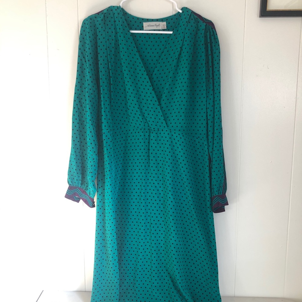 Vintage Green Silk Dress by Adrianna Papelle